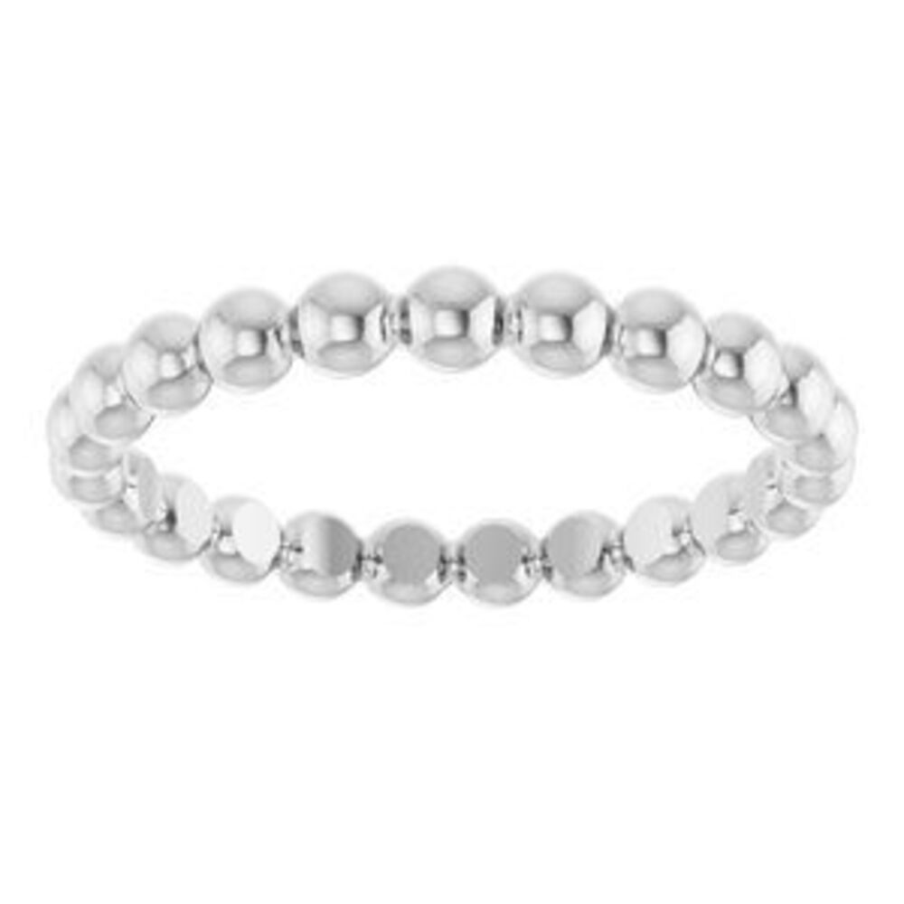 Sterling Silver Beaded Stackable Ring - image 3